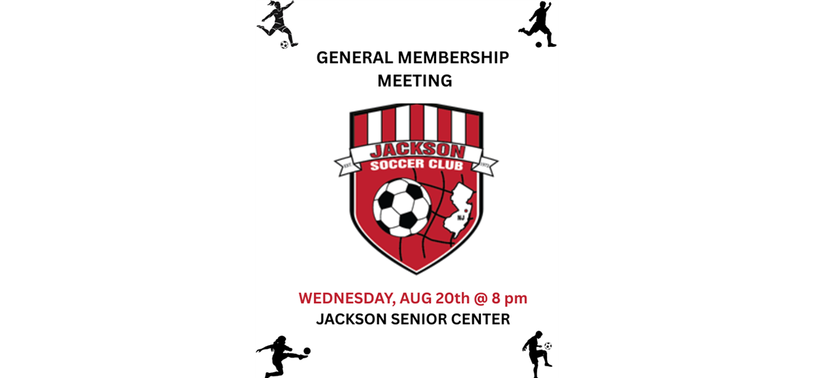 General Membership Meeting August 20 at 8 pm