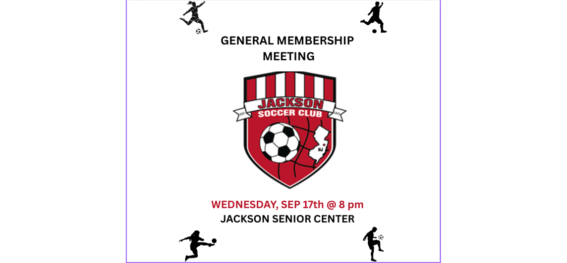 General Membership Meeting September 17th at 8 pm