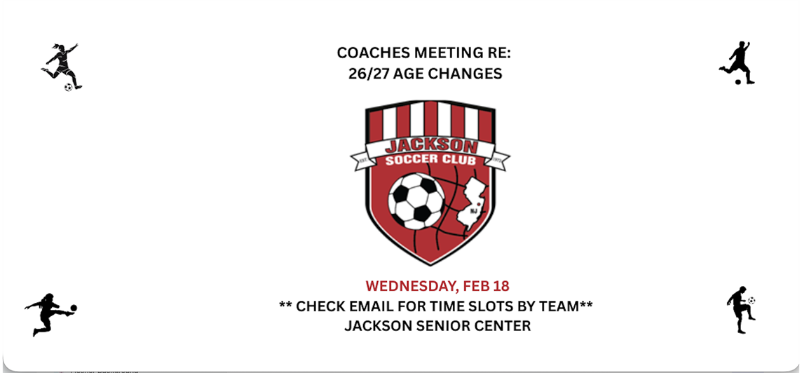 JSC Coaches Meeting regarding 26/27 Age Changes